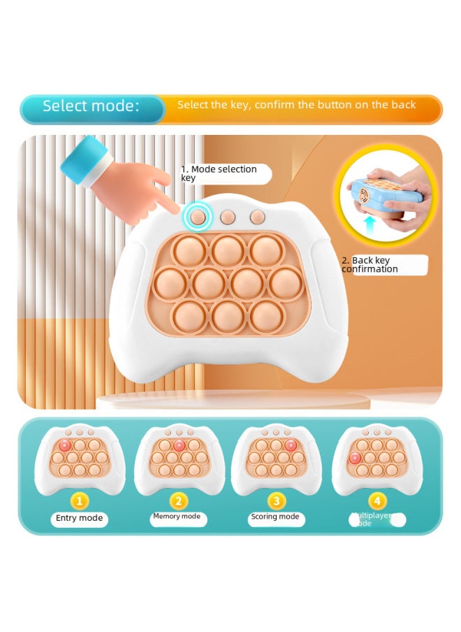 null - Authentic Pop Popping Game It Intelligent Quest Game Machine Fast Push Ground Mouse Toy Tools Children's Thinking Training-Color:Duckling-Push Press Music [English Version] 50-Off Touch Version [Children's 7 Key]] - Image 1