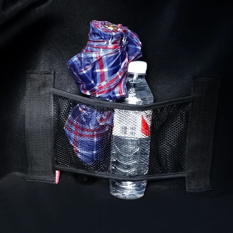 Car Trunk Elastic Storage Net Mesh Fixed Straps Car Organizer Extinguisher Storage Net Bag Seat Back Fixing Bag Auto Accessories - Image 5