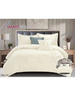 SMART HOME Embroidered two-sided quilt set, two-sided mattress, consisting of 6 pieces, quilt with 6-piece filling, 100% microfiber, quilt size 240 x 260 cm  - Image 1