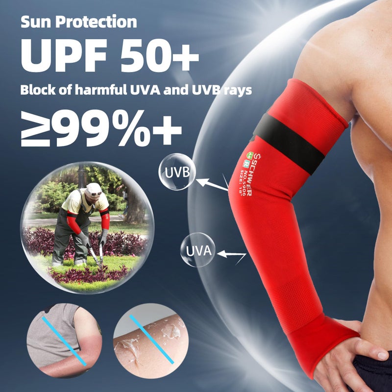Schwer AIR-SKIN Arm Sleeves for Men & Women S906, ANSI A6 Cut Resistant Arm Protectors for High Risk Work, Non-PFAS, UPF50+ UV Protection Cooling Gardening Sleeves for Farming, Lightweight, Breathable - Image 4