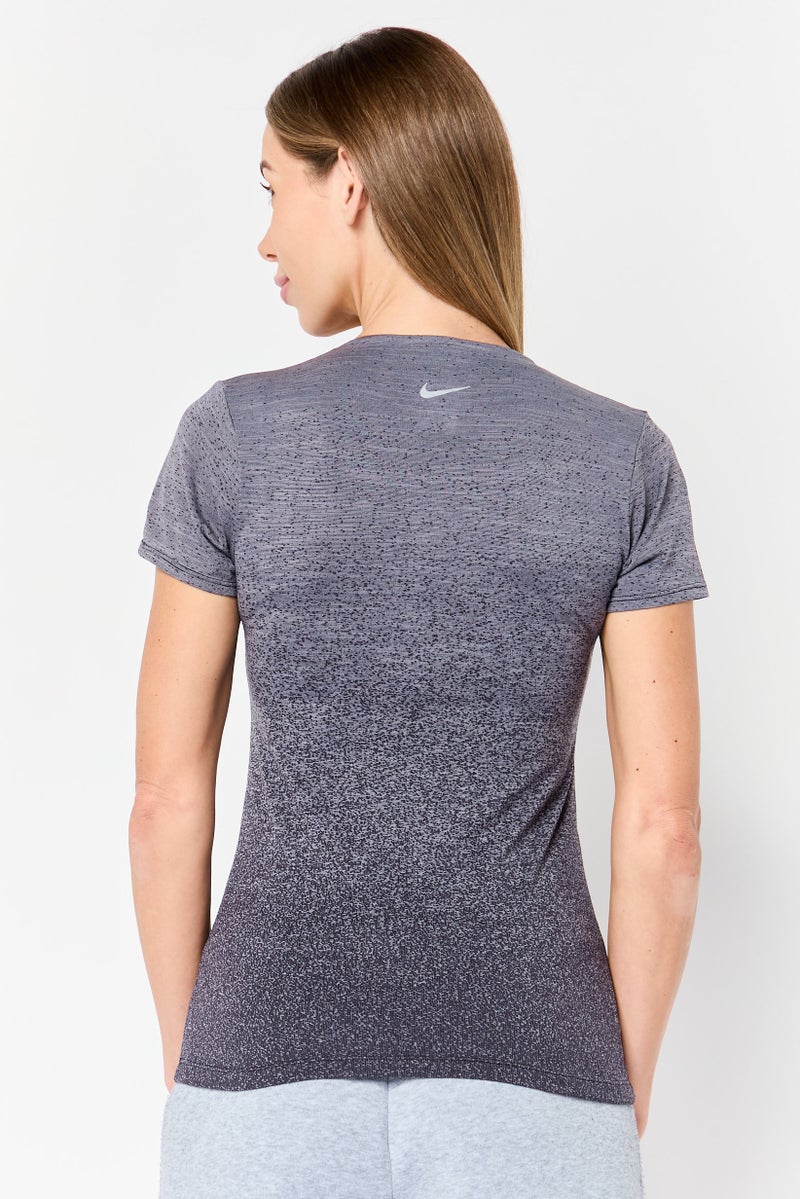 Nike Women Slim Fit Short Sleeve Running Top, Multicolor - Image 2
