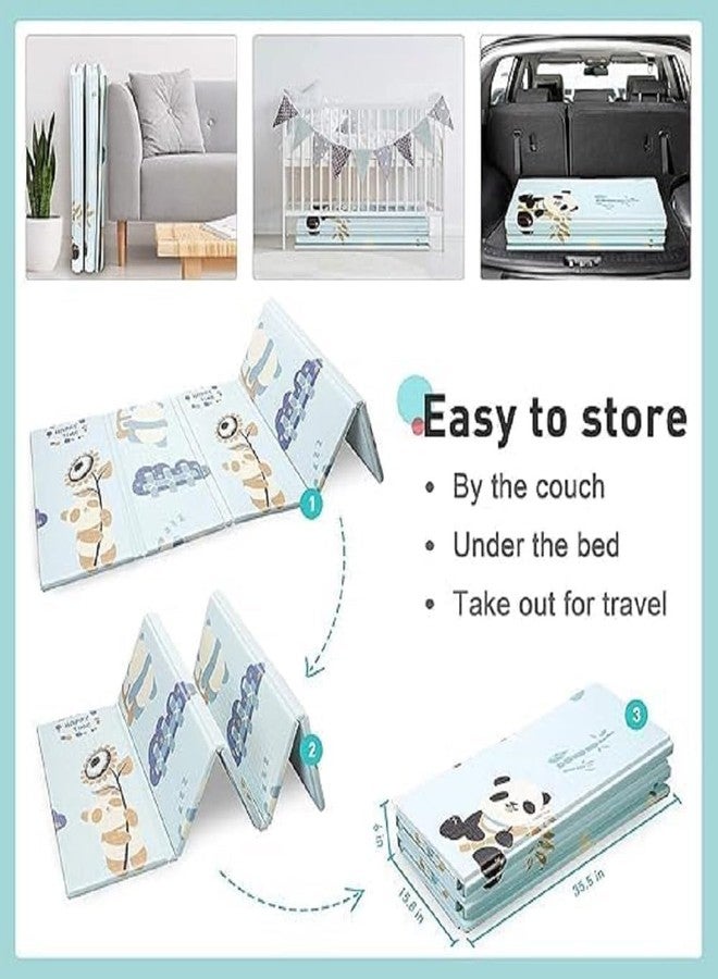 VENOZO Foldable Baby Play Mat Road Print Floor Mat Multi Panel Crawling Mat for Infants Toddlers Indoor Play Area Foldable Kids Activity Floor Mat with City Road Design - Image 3