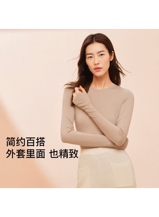 ubras Women'S Fashionable Slim-Fit Base Layer Top With Wool Blend High-Neck, Wearable Alone Or As An Underlayer - Image 3