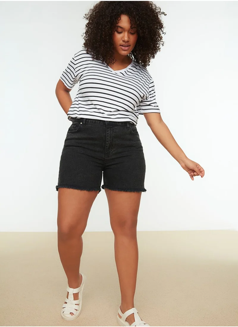 Trendyol Curve High Waist Denim Shorts