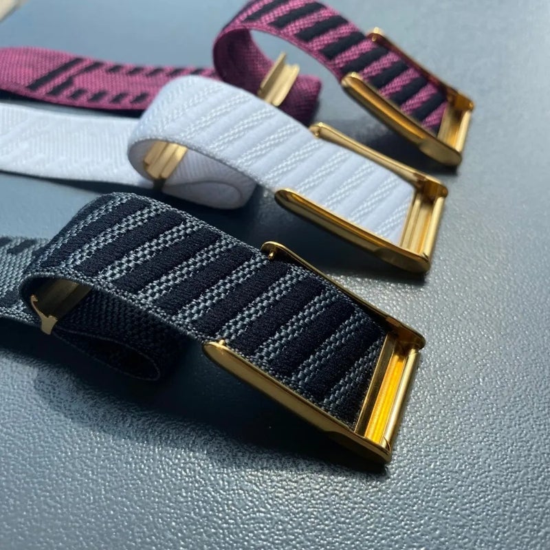 Y&D For Whoop 5.0 Band MG SuperKnit Luxe Strap Polished Gold Silver Replacement Luxury Watch Band 5.0 - Image 4