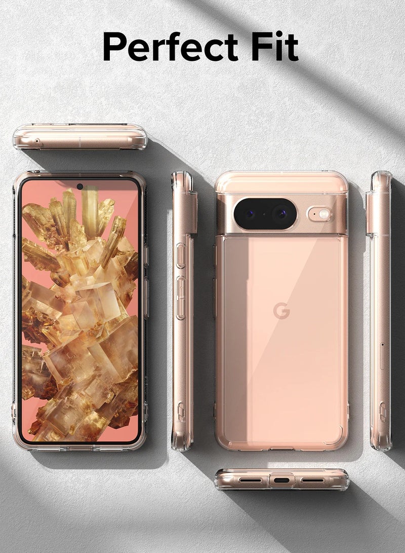 Crystal Clear Transparent Phone Case Google Pixel 8 – Slim Ulta Thin Hard TPU Shockproof Cover, Anti-Yellowing Crystal Clear Protective Back Case with Camera Protection - Image 3