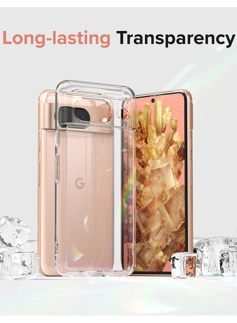 Crystal Clear Transparent Phone Case Google Pixel 8 – Slim Ulta Thin Hard TPU Shockproof Cover, Anti-Yellowing Crystal Clear Protective Back Case with Camera Protection - Image 4