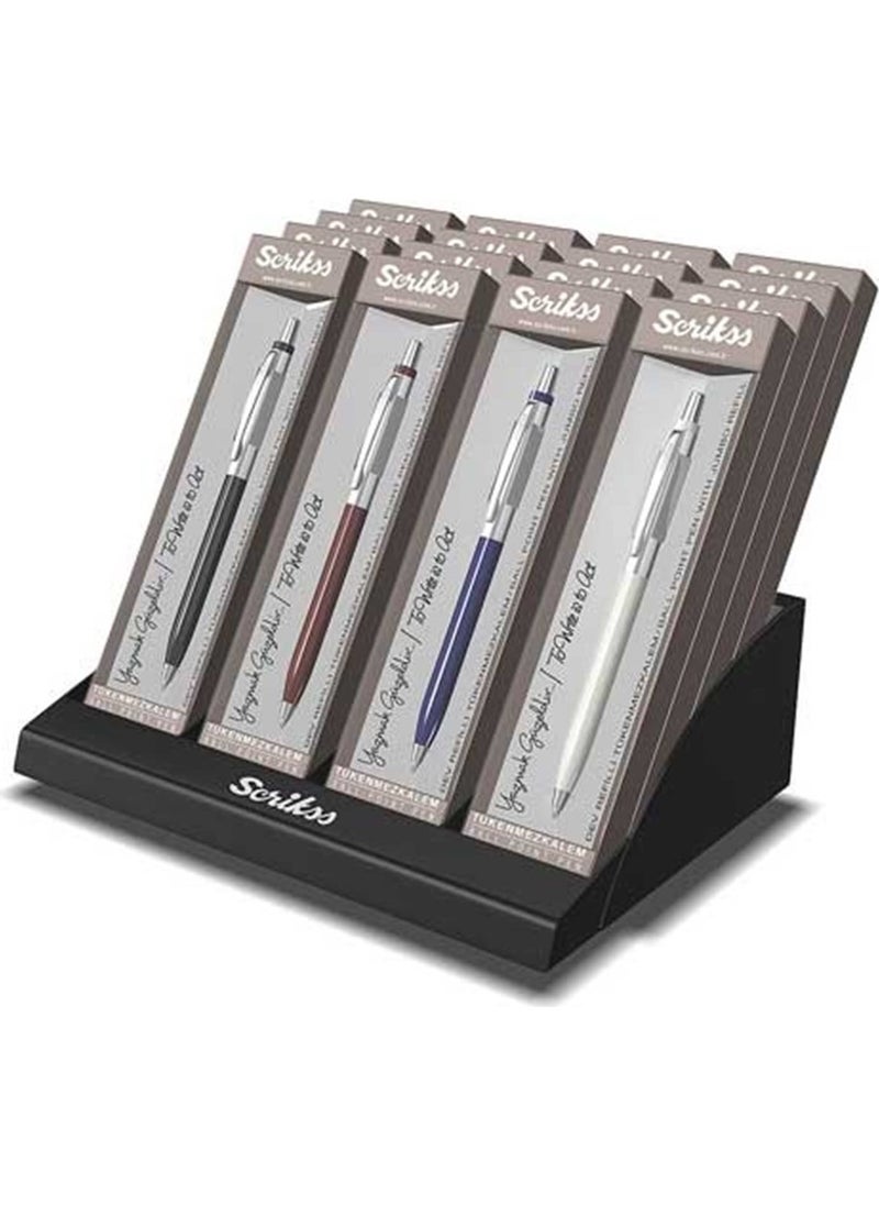 Scrikss Ballpoint Pen 51 Stand 16 Pieces A5116A 