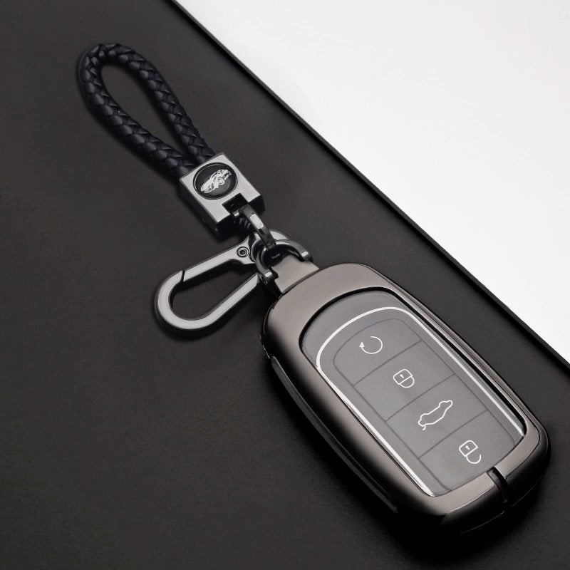 para Chery Tiggo 8 Pro aleación de Zinc + TPU Funda para Llave de Coche para Chery Tiggo 7 Pro 8 Plus Arrizo 5 Llavero de 4 Botones - Image 1
