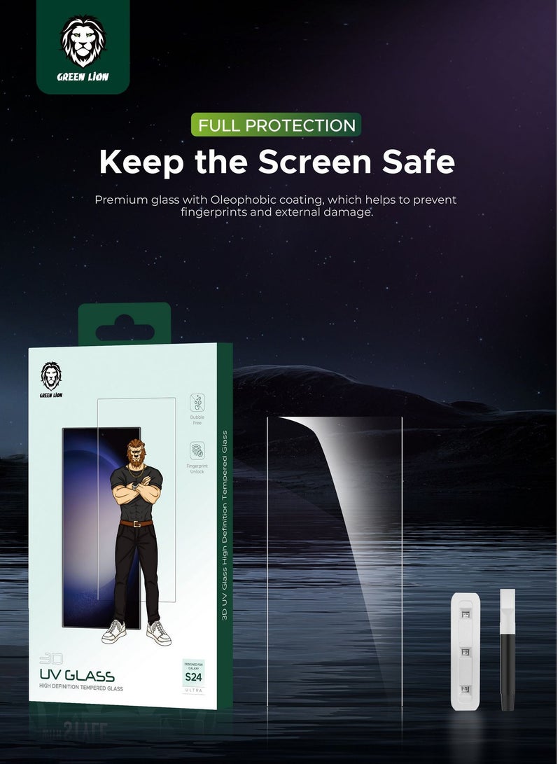 GREEN LION S24 Ultra 3D UV Glass High Definition Tempered Glass - Clear - Image 4
