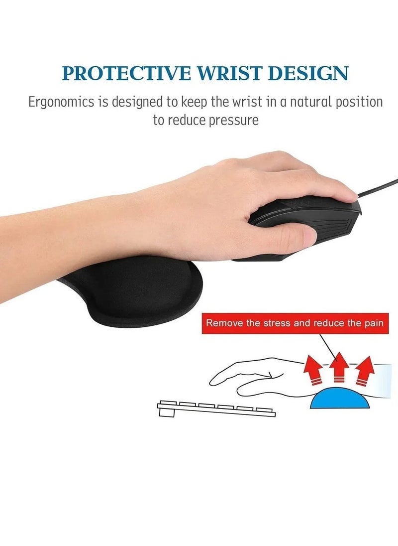Generic Wrist Rest Pad, Widen Memory Foam Nonslip Mouse Pad Wrist Support, Comfortable Lightweight Mouse Wrist Rest Cushion, Smooth Movement Palm Support For Mouse, (Small, For Mouse)  - Image 2