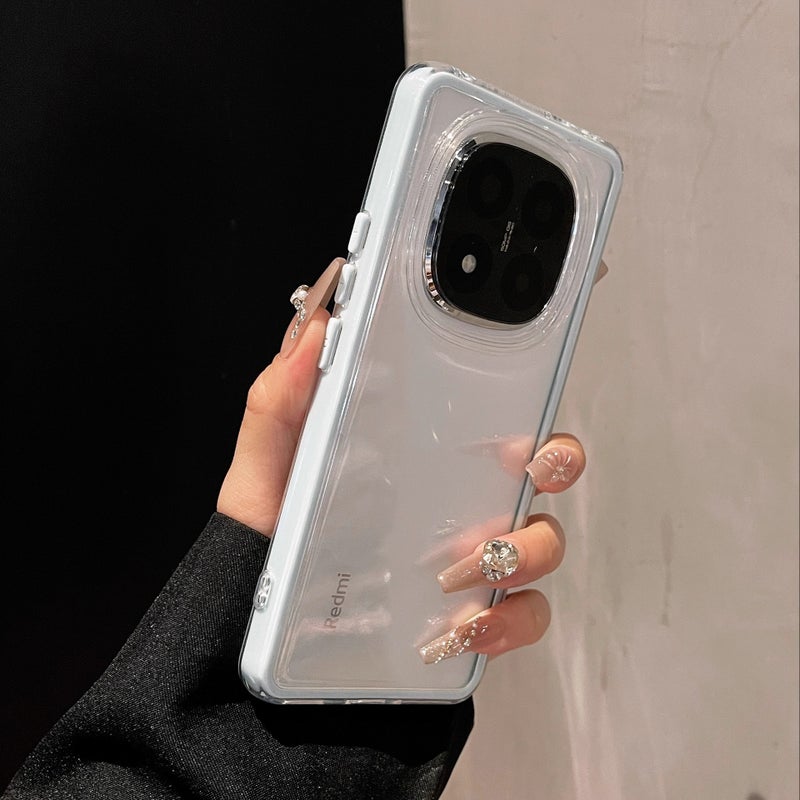 غطاء واقي لـ باللون أسود Redmi Note 14 مع حماية من السقوط وتبديد الحرارة مع مقاوم للصدمات مع تغطية كاملة للسفر للمكتب خفيف الحمل - Image 3