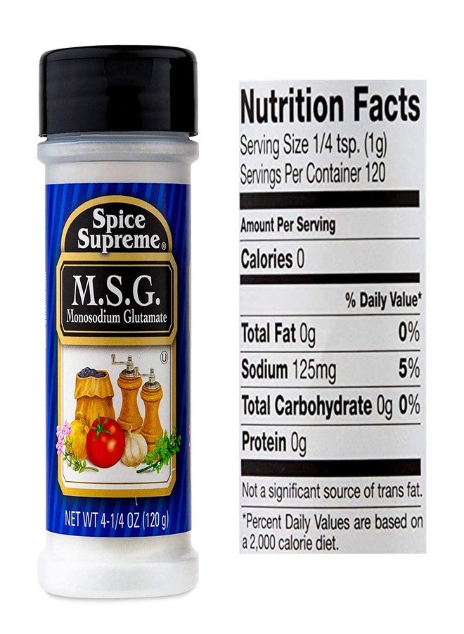 Spice Supreme سبايس سوبريم MSG غلوتامات أحادية الصوديوم، عبوة خلط بلاستيكية، 4.25 أونصة. - Image 2