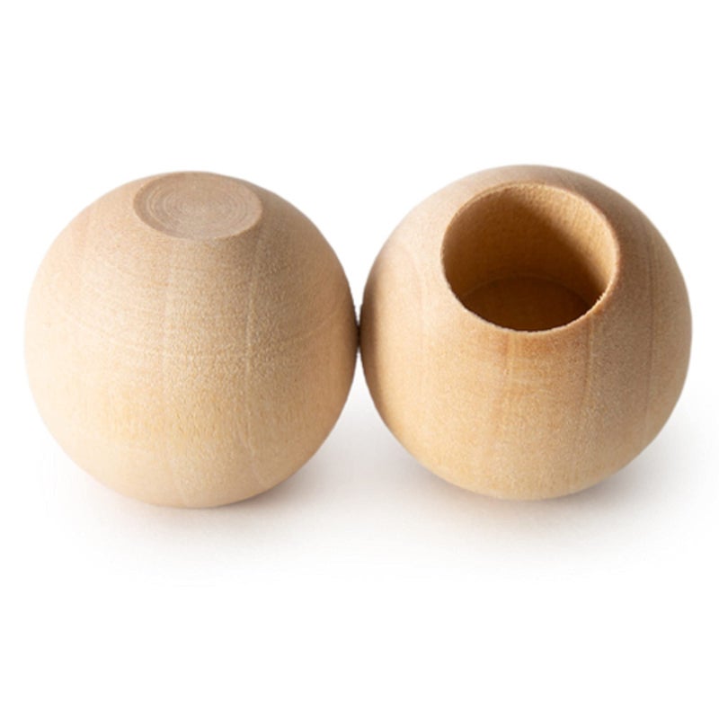 Pinehurst Crafts Pinehurst Crafts Wood Dowel Rod End Caps 1 Inch Diameter with 12 Hole Pack of 10 