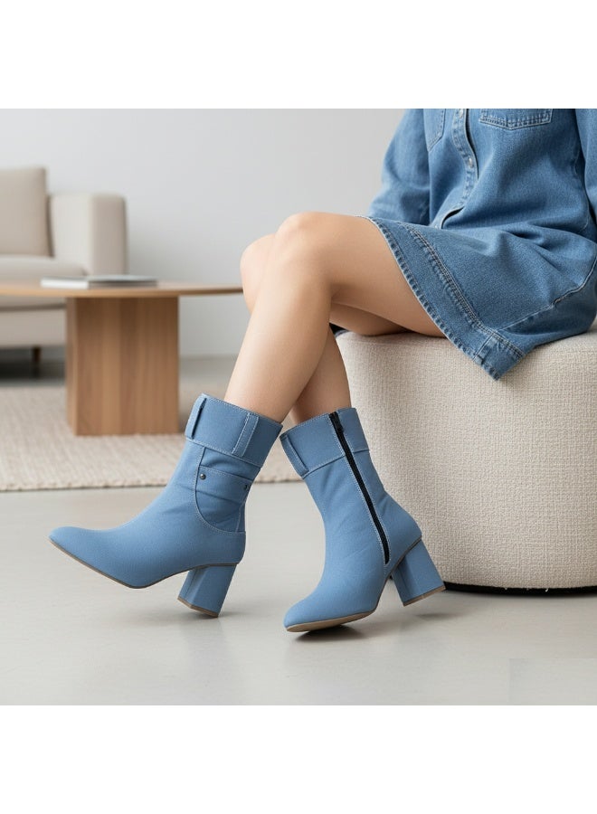 لايف ستيلاش  بون كعب قماش L-112 - لبني - Image 1