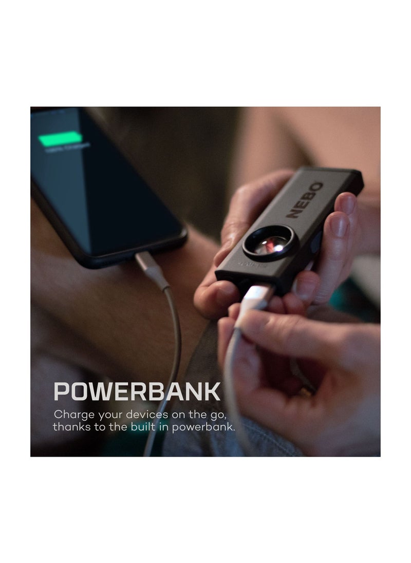 NEBO - SLIM+  Rechargeable Pocket Light with Laser Pointer and Power Bank - Image 1