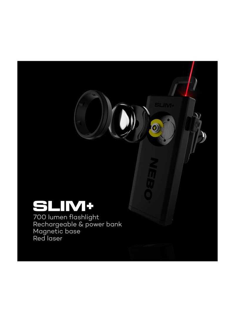 NEBO - SLIM+  Rechargeable Pocket Light with Laser Pointer and Power Bank - Image 1