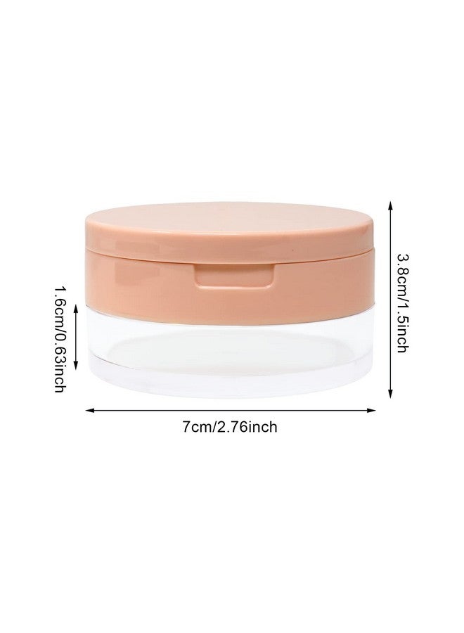 HONBAY Capacity 20G(0.7Oz) Empty Reusable Makeup Powder Container With Sponge Powder Puffsifter And Mirrorplastic Loose Powder Compact Containerrefillable Powder Box Case (Pink) - Image 2