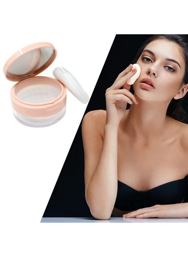 HONBAY Capacity 20G(0.7Oz) Empty Reusable Makeup Powder Container With Sponge Powder Puffsifter And Mirrorplastic Loose Powder Compact Containerrefillable Powder Box Case (Pink) - Image 5