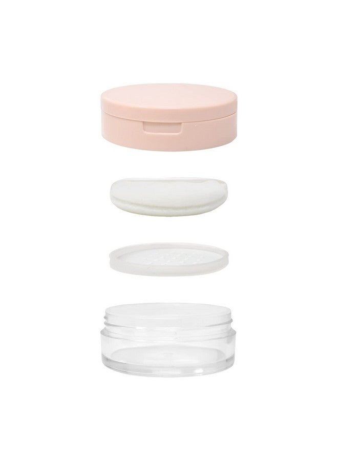 HONBAY Capacity 20G(0.7Oz) Empty Reusable Makeup Powder Container With Sponge Powder Puffsifter And Mirrorplastic Loose Powder Compact Containerrefillable Powder Box Case (Pink) - Image 3