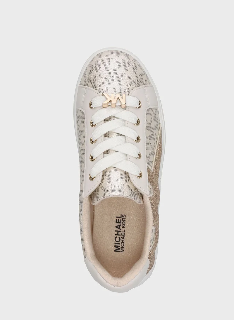 Michael Kors Youth Jordana Airin Low Top Lace Up Sneakers