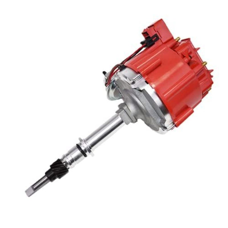 ATeam Performance HEI Complete Distributor 65K Coil 6 Cylinders Compatible with AMC Incline 6 Compatible with Jeep Straight 232 242 258 One Wire Installation Red Cap