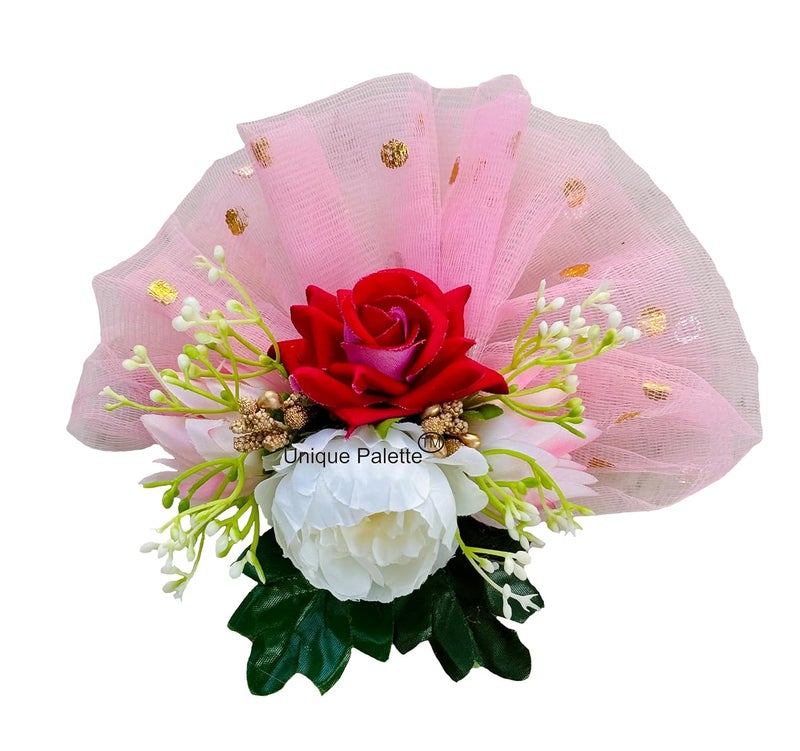 Unique Palette Handmade Artificial Flower Bunch for Hamper Decoration Gifting Trousseau Pack of 3 Model No 12 Artificial Flower Bunch Hamper Packing Gifting