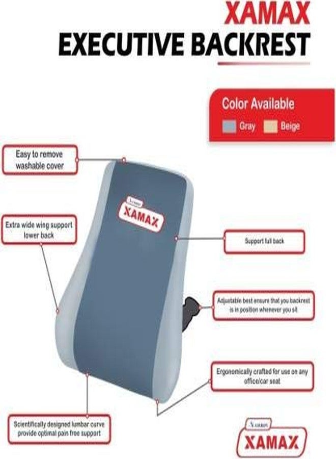 XAMAX Executive Backrest for Chair Lumbar Support - Image 4
