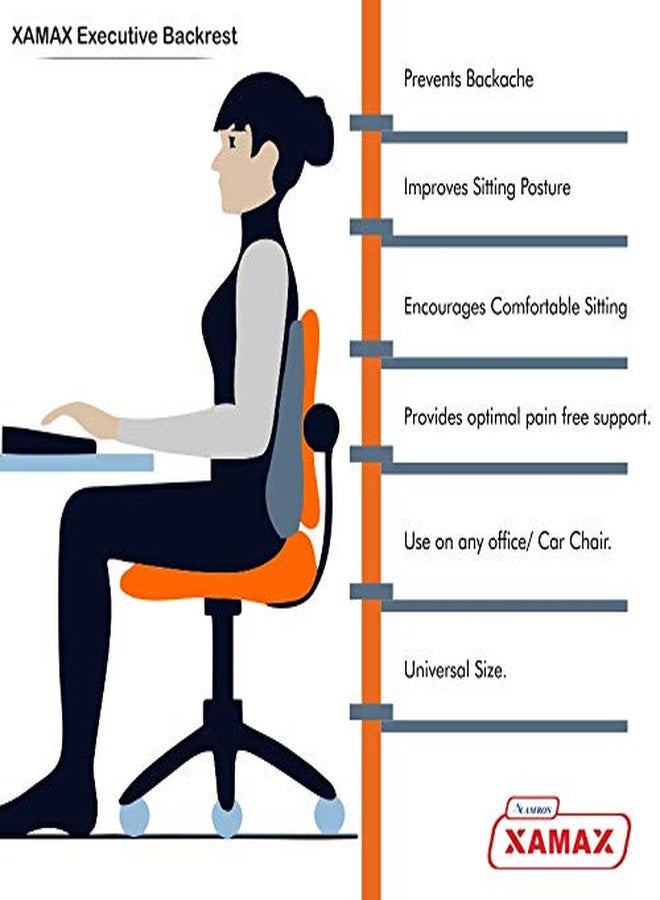 XAMAX Executive Backrest for Chair Lumbar Support - Image 3