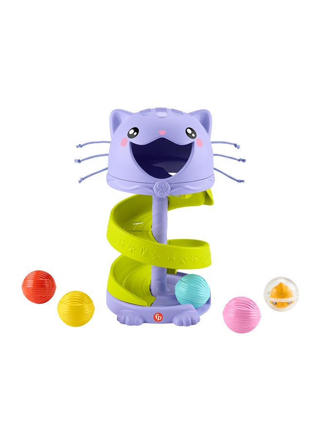 Fisher-Price Baby & Toddler Toy Fp Pets Purrr-Fect Ball Tower Activity Center For Developmental Play Ages 9+ Months  - Image 1