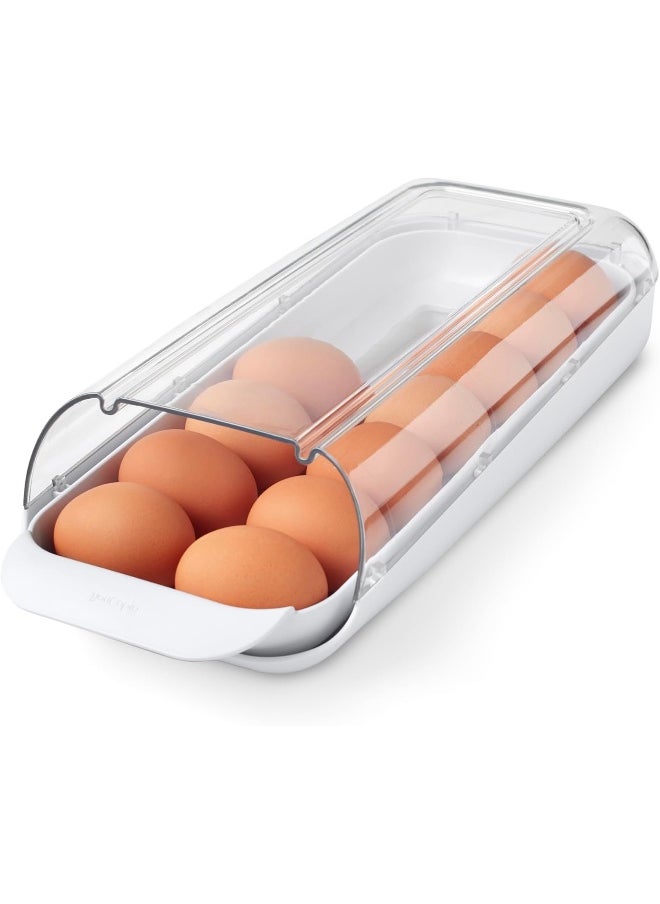 YouCopia - YouCopia FridgeView Rolling Egg Holder, BPA-Free Stackable Eggs Organizer with Removable Tray for Refrigerator Storage - Image 1