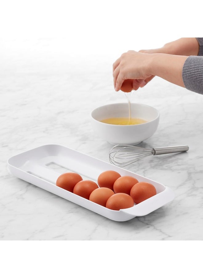 YouCopia - YouCopia FridgeView Rolling Egg Holder, BPA-Free Stackable Eggs Organizer with Removable Tray for Refrigerator Storage - Image 1