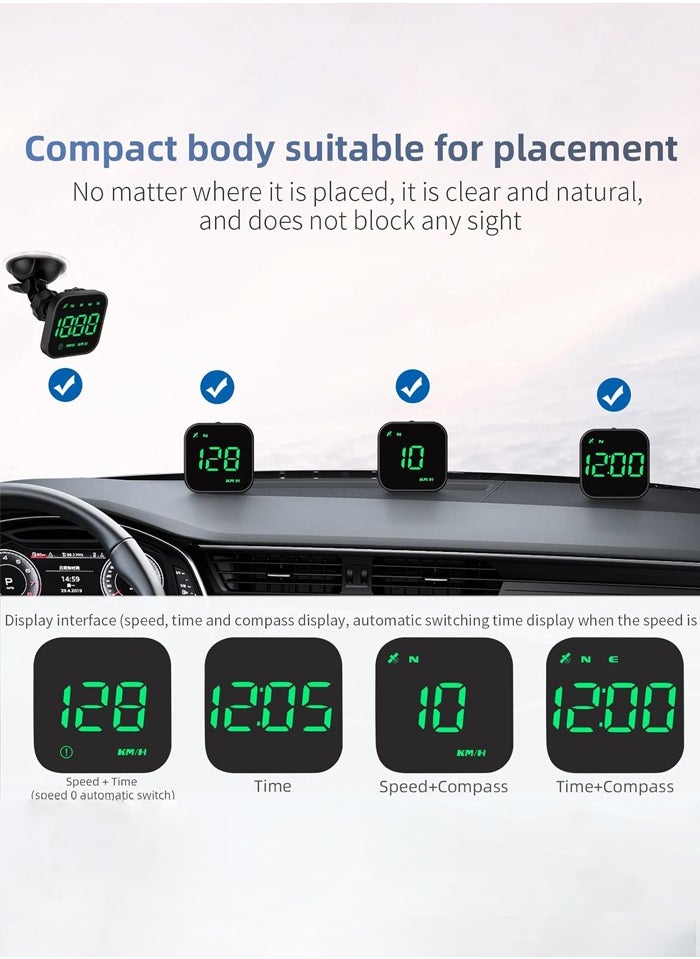 Joshberg Head Up Display(HUD),G4S  GPS Vehicle Speed Meter,Car Head Up Display with Digital Speed in MPH KPH  - Image 2