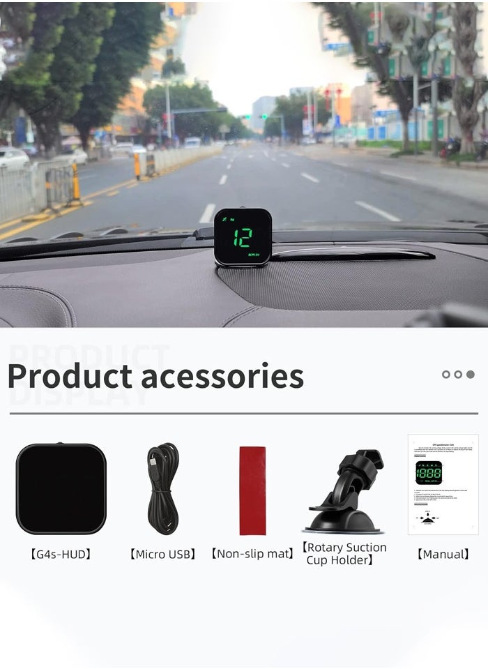 Joshberg Head Up Display(HUD),G4S  GPS Vehicle Speed Meter,Car Head Up Display with Digital Speed in MPH KPH  - Image 4