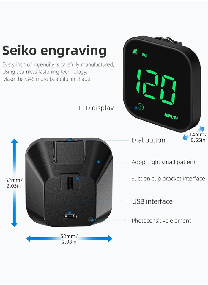 Joshberg - Head Up Display(HUD),G4S  GPS Vehicle Speed Meter,Car Head Up Display with Digital Speed in MPH KPH - Image 1