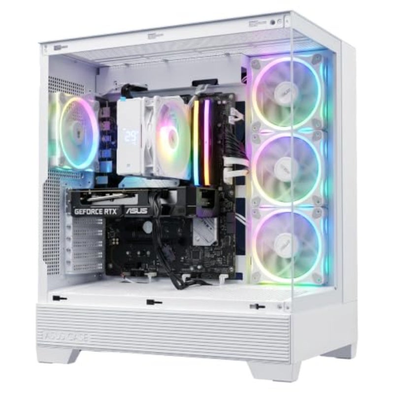 كمبيوتر مكتبي للألعاب 5060ti، Intel Core Ultra 5، ووحدة معالجة رسومات RTX 5060ti 8G، وذاكرة وصول عشوائي DDR5 سعة 16 جيجابايت، ومحرك أقراص SSD سعة 1 تيرابايت، ولوحة أم B860، وحقيبة ASUS A31، ومبرد هواء رقمي ARGB، ووحدة PSU ذهبية بقدرة 750 وات، ونظام Windows PRO أبيض - Image 3