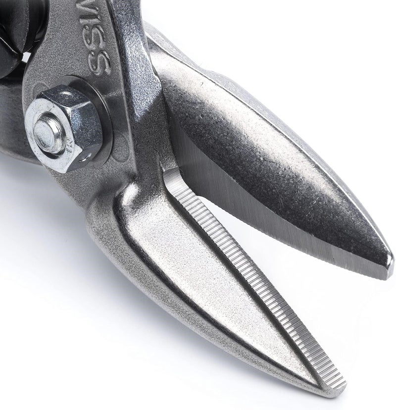 Wiss Crescent Wiss 9-3/4" Compound Action Straight & Right Cut Aviation Snips Tool - Heavy Duty Metal Cutter Scissors - M2R - Image 4