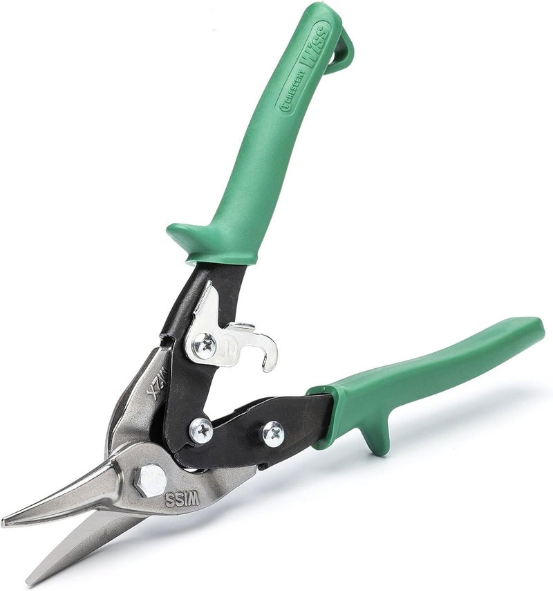 Wiss Crescent Wiss 9-3/4" Compound Action Straight & Right Cut Aviation Snips Tool - Heavy Duty Metal Cutter Scissors - M2R - Image 3