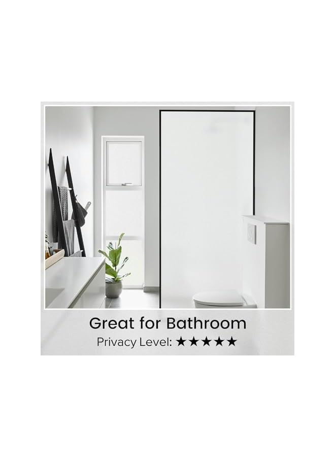 The Bros Blackout Window Film, 45x200cm UV Blocking Window Privacy Film, Static Cling Window Sticker Darkening Film Non-adhesive Window Tint, Home Office Total Blackout Window Privacy Film - Image 3