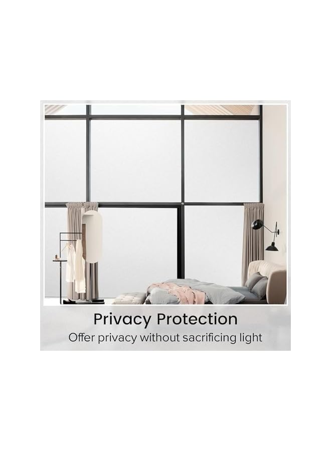 The Bros Blackout Window Film, 45x200cm UV Blocking Window Privacy Film, Static Cling Window Sticker Darkening Film Non-adhesive Window Tint, Home Office Total Blackout Window Privacy Film - Image 5