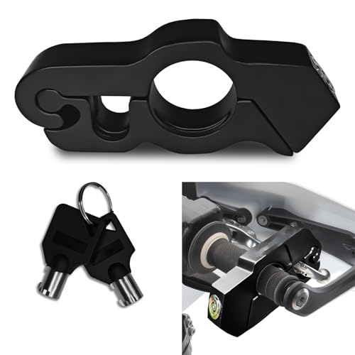Hirificing AntiTheft Throttle Lock Heavy Duty Grip Brake Lock for Motorcycles Dirt Bikes Mopeds Scooters Black - Image 1