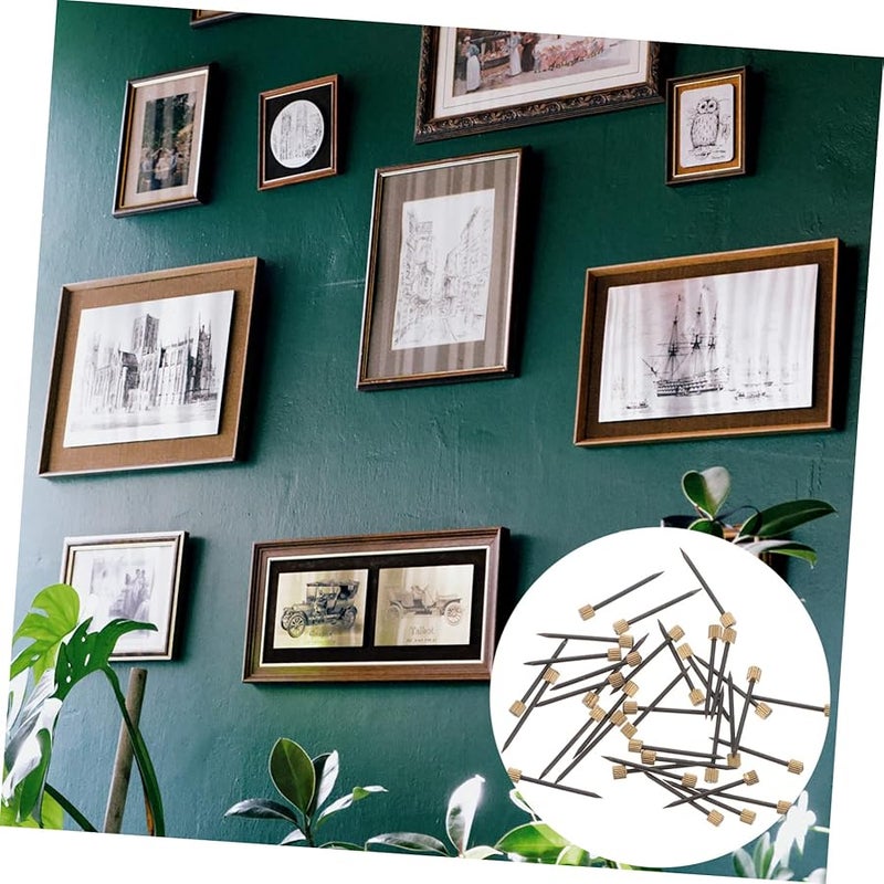 Tehaux 2 مجموعة من مسامير تعليق الصور الحديدية 50 قطعة لكل منها لتزيين الجدران DIY - Image 3