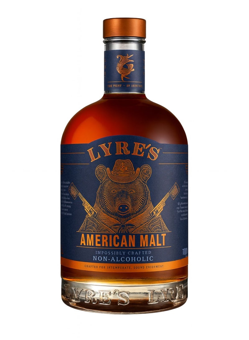LYRE'S Non Alcoholic American Malt Spirit Bourbon Style, 700 ml - Image 1