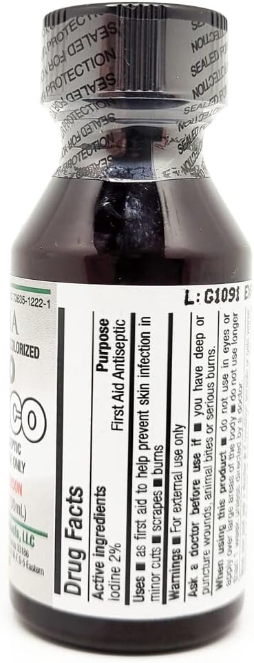 Germa White Iodine Tincture First Aid Antiseptic For Minor Scrapes Cuts Bruises and Burns Prevents Skin Infection 1 oz Pack of 3 - Image 3