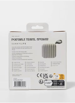 SUNNY LIFE Portable Travel Bluetooth Speaker The Vacay Olive Stripe  - Image 1