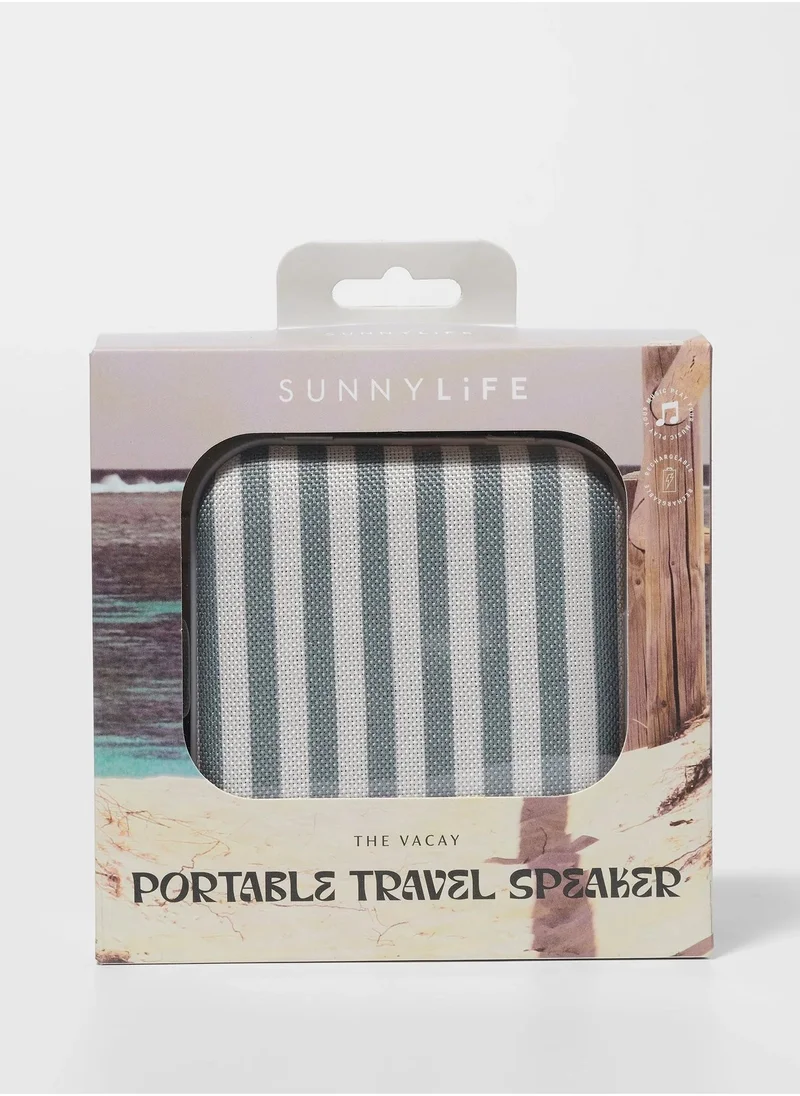 ساني لايف مكبر صوت بلوتوث محمول للسفر من Vacay Olive Stripe