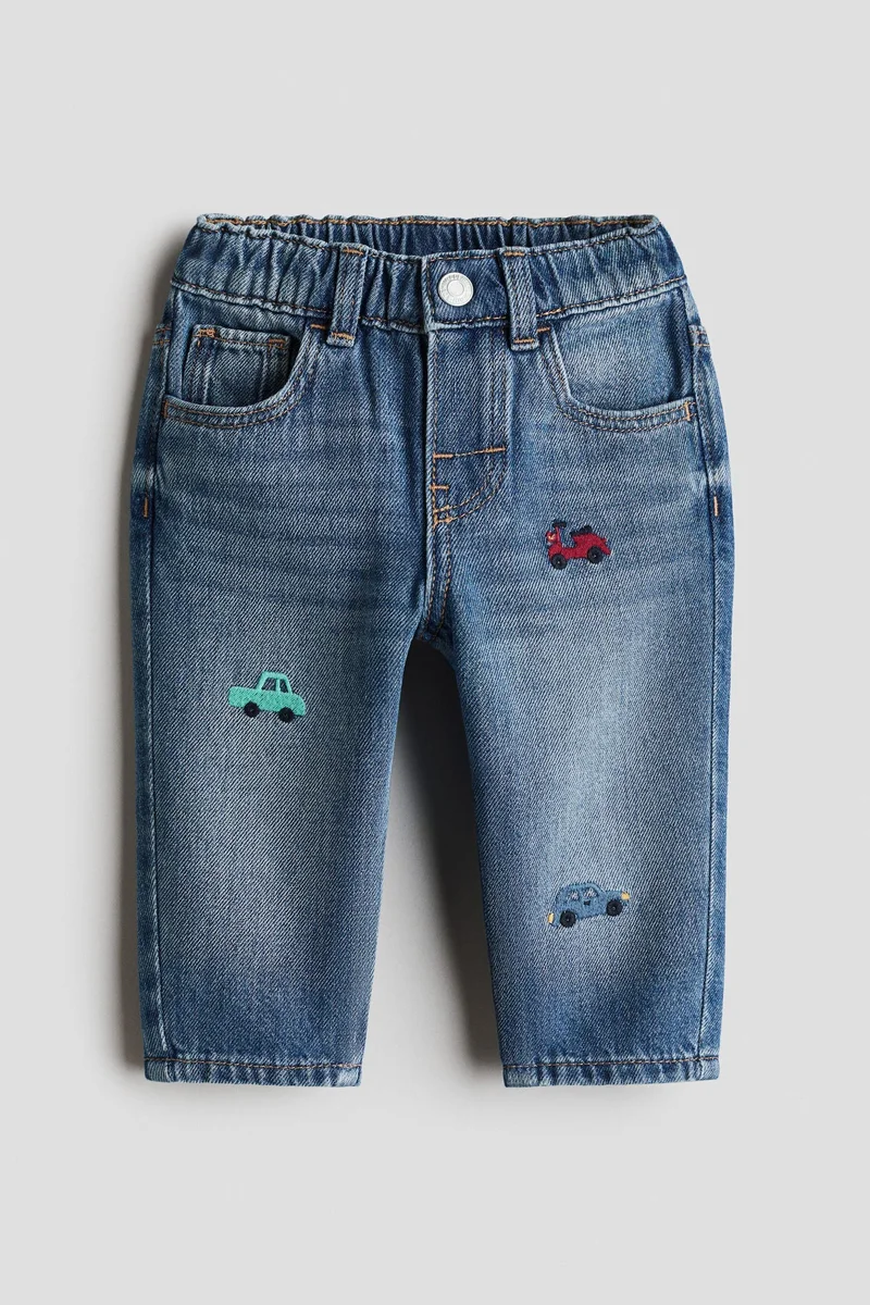 H&M Embroidery-motif jeans