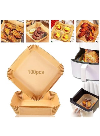 Disposable Square Air Fryer Liners – 100-Pack Non-Stick Food-Grade Parchment Paper for Baking, Roasting, and Frying – Heat Resistant to 428°F – Suitable for Square Air Fryer Trays - pzsku/Z841B75A51CE700A232A2Z/45/_/1691332752/78d7653b-edeb-4c96-9eee-13ec8420d562