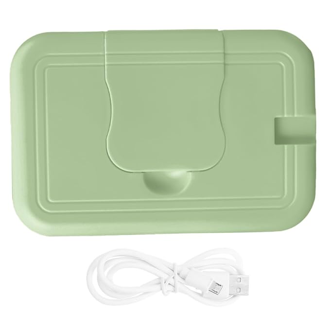 Green Portable Baby Warmer Dispenser Indoor Tissue Box Container - Image 1