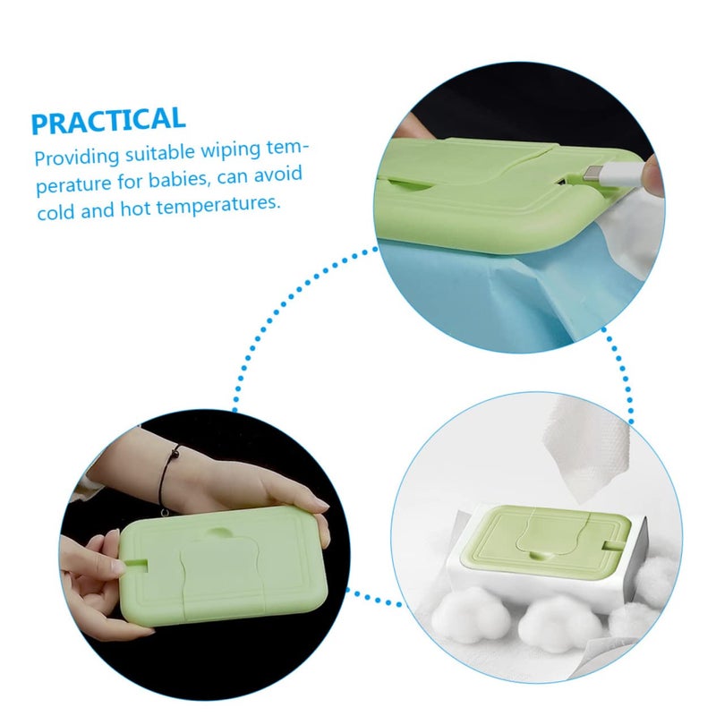 Green Portable Baby Warmer Dispenser Indoor Tissue Box Container - Image 5